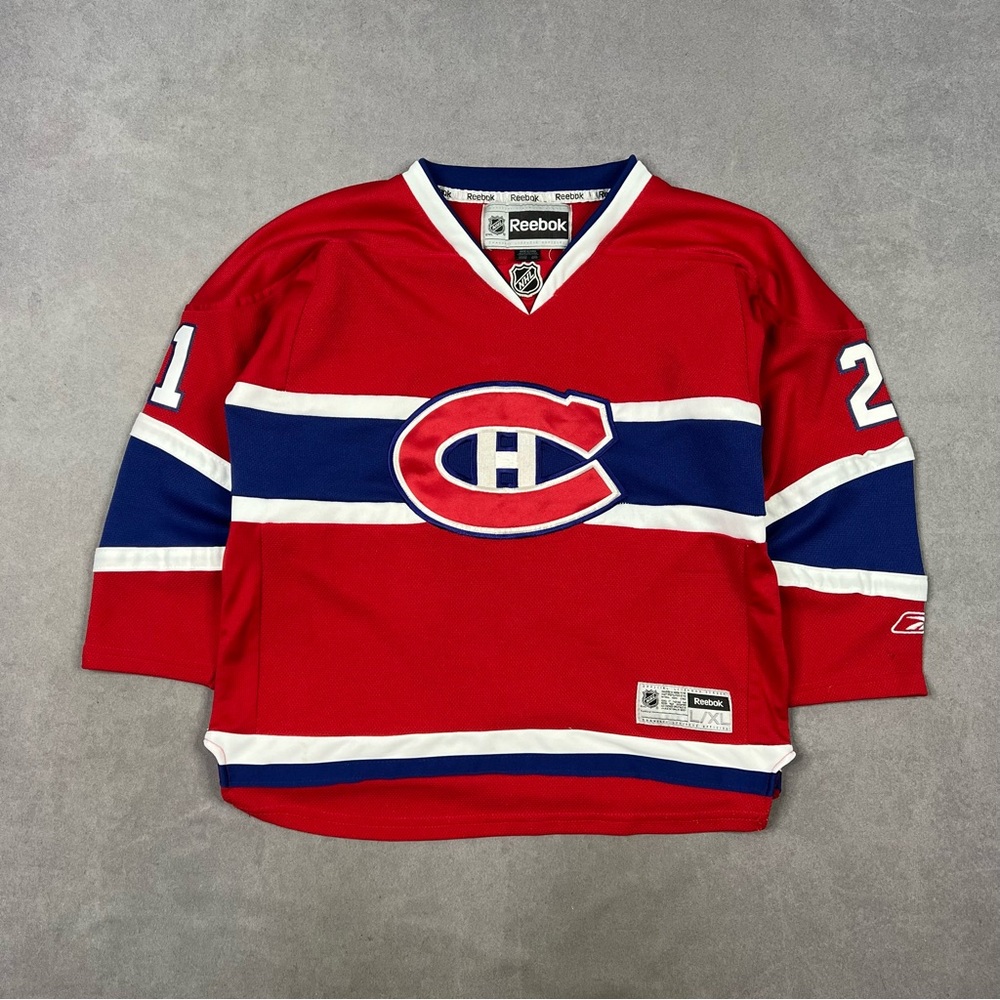 Montreal Canadians Reebok Red and Blue Hockey Jersey